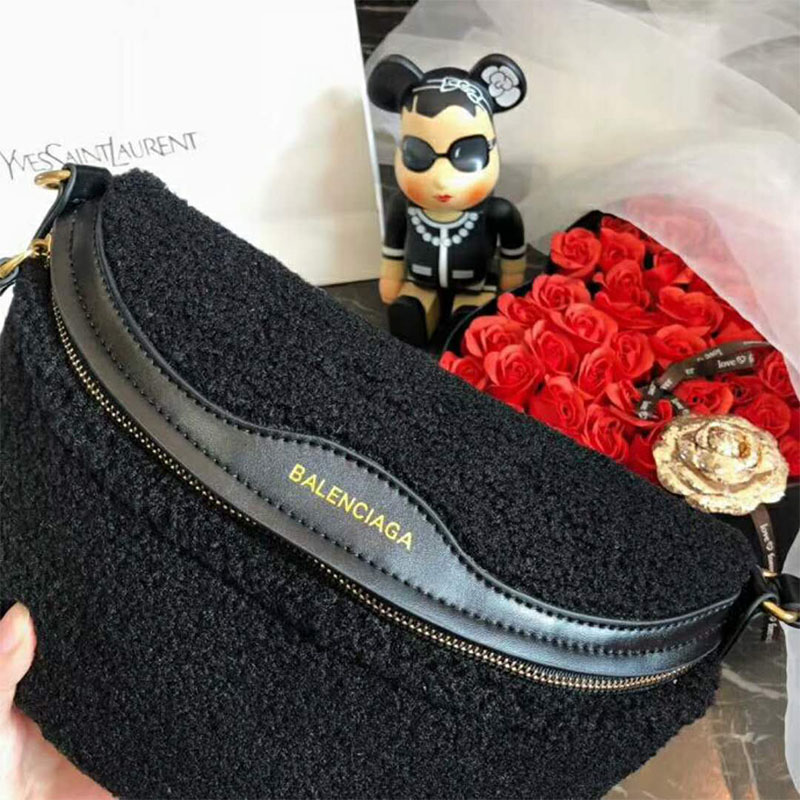 Balenciaga Women Souvenir Bag XS Velvet Jacquard Logo Belt Bag - image 7