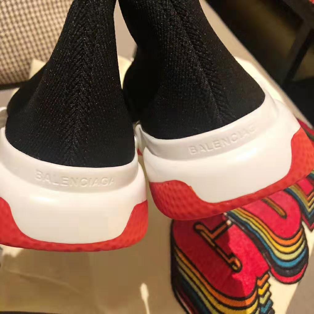 Balenciaga Women Speed Trainers in Knit and Balenciaga Logo-Black - image 8