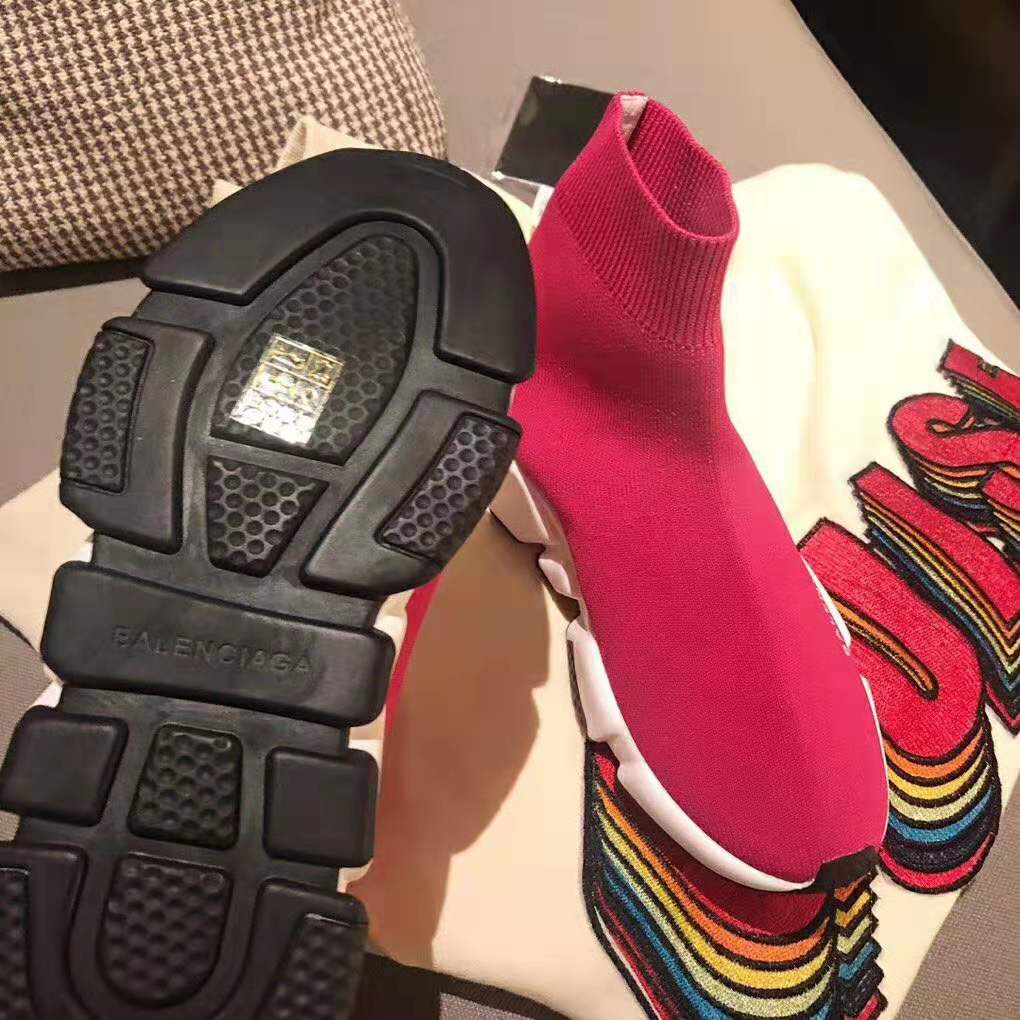 Balenciaga Women Speed Trainers in Knit and Balenciaga Logo-Rose - image 8
