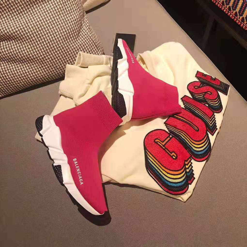 Top view of Balenciaga Women Speed Trainers showcasing high-top silhouette