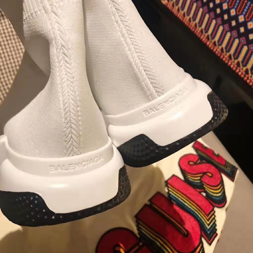 Balenciaga Women Speed Trainers in Knit and Balenciaga Logo-White - image 8