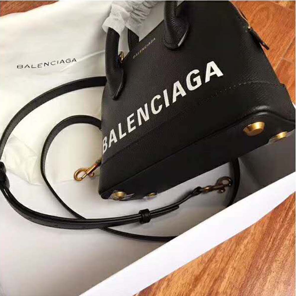 Balenciaga Women Ville Top Handle XXS Small Graffiti Calfskin-Black - image 5
