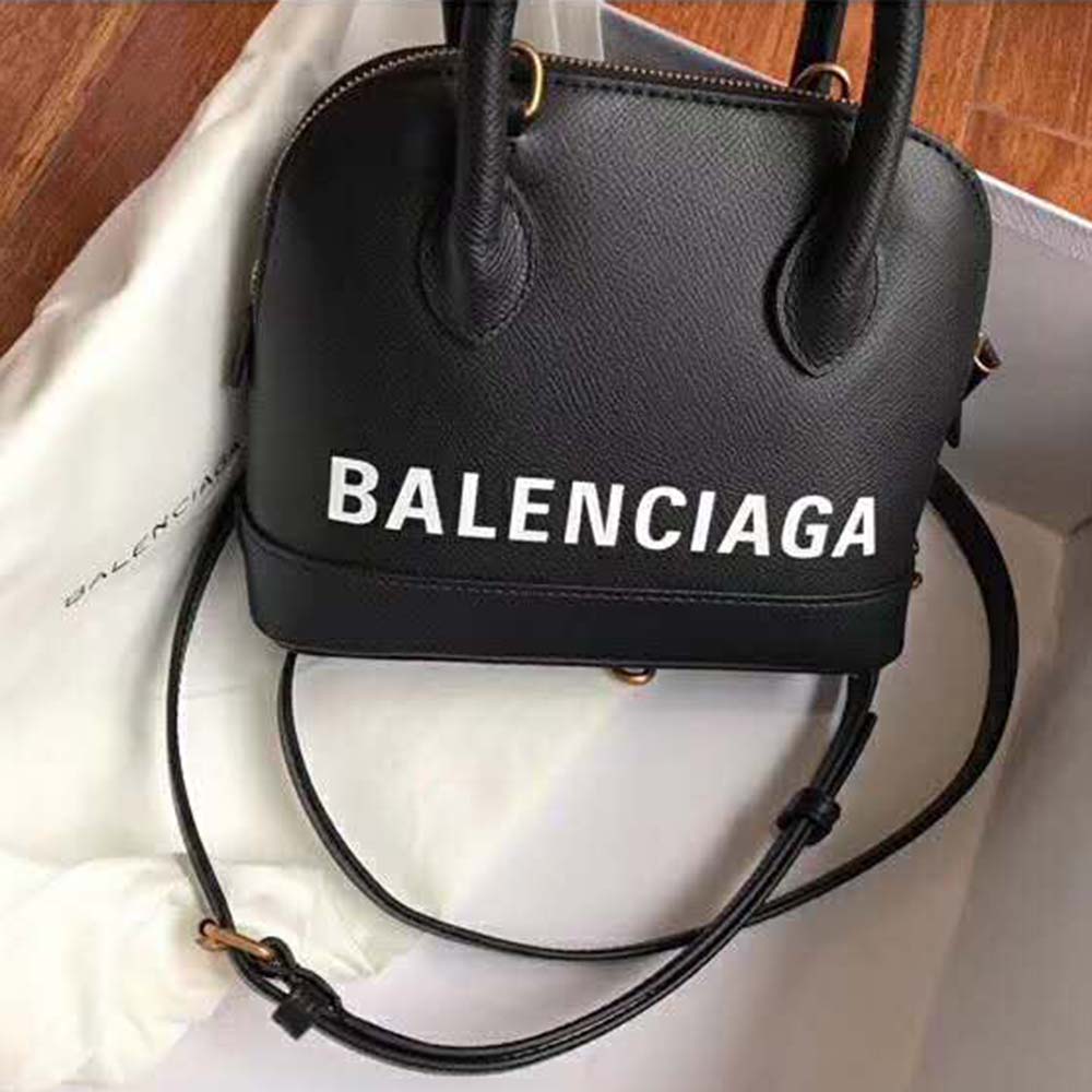 Balenciaga Women Ville Top Handle XXS Small Graffiti Calfskin-Black - image 6
