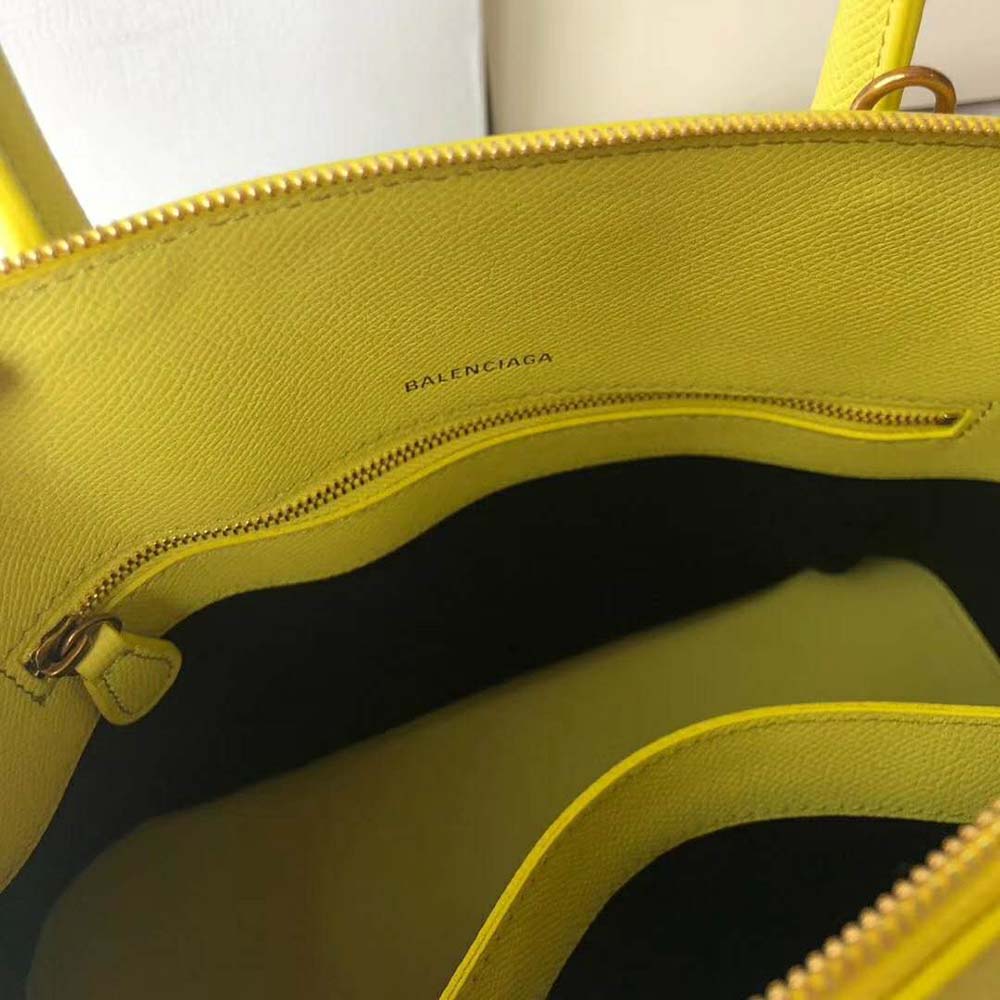 Balenciaga Women Ville Top Handle XXS Small Graffiti Calfskin-Yellow - image 9