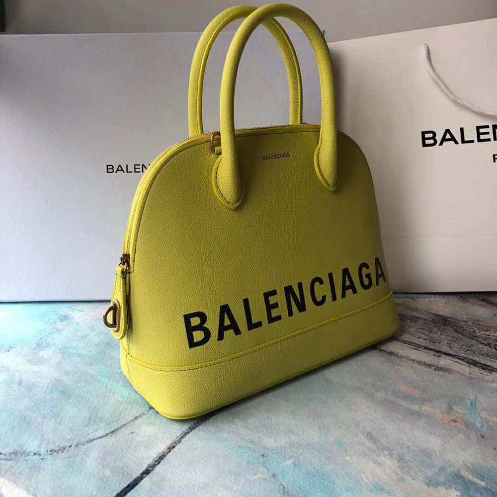 Balenciaga Women Ville Top Handle XXS Small Graffiti Calfskin-Yellow - image 4