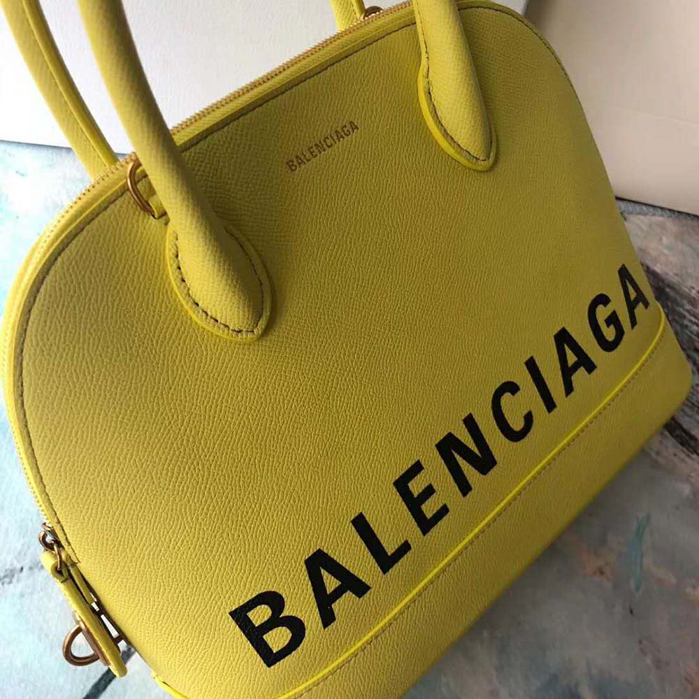 Balenciaga Women Ville Top Handle XXS Small Graffiti Calfskin-Yellow - image 6