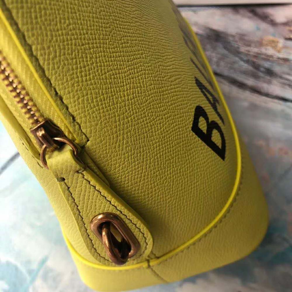 Balenciaga Women Ville Top Handle XXS Small Graffiti Calfskin-Yellow - image 8