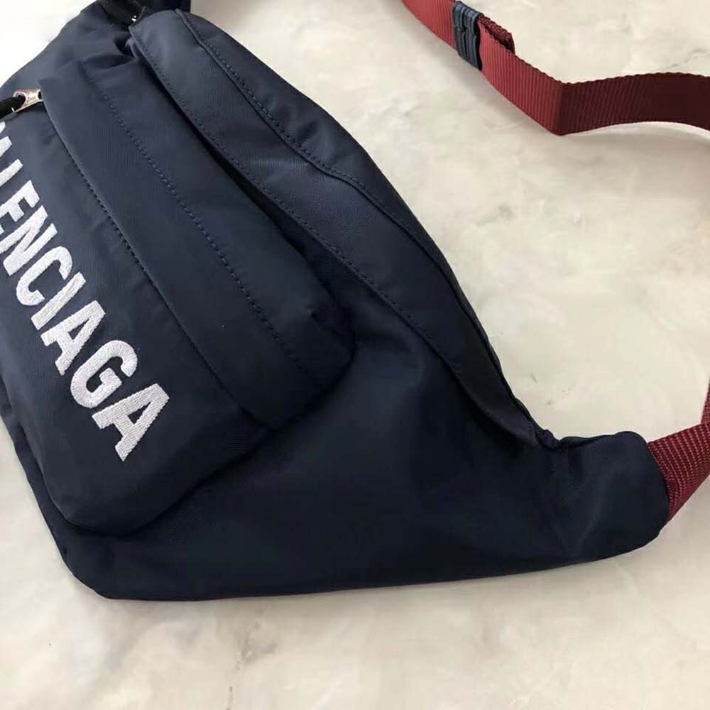 Balenciaga Women Wheel Beltpack in Navy Nylon and Balenciaga Embroidered - image 4