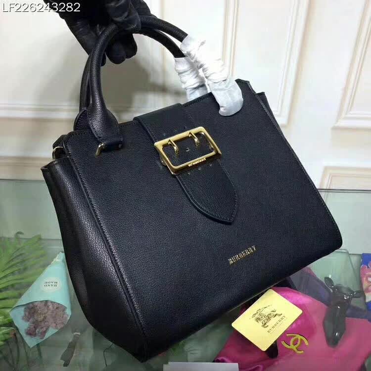 Burberry Medium Buckle Tote in Grainy Leather-Black - image 5