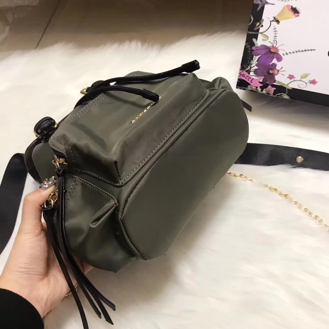 Burberry Medium Rucksack in Technical Nylon and Leather-Dark Green - image 6