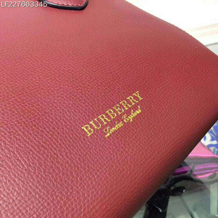 Burberry Small Banner Bag in Leather and House Check-Red - image 8