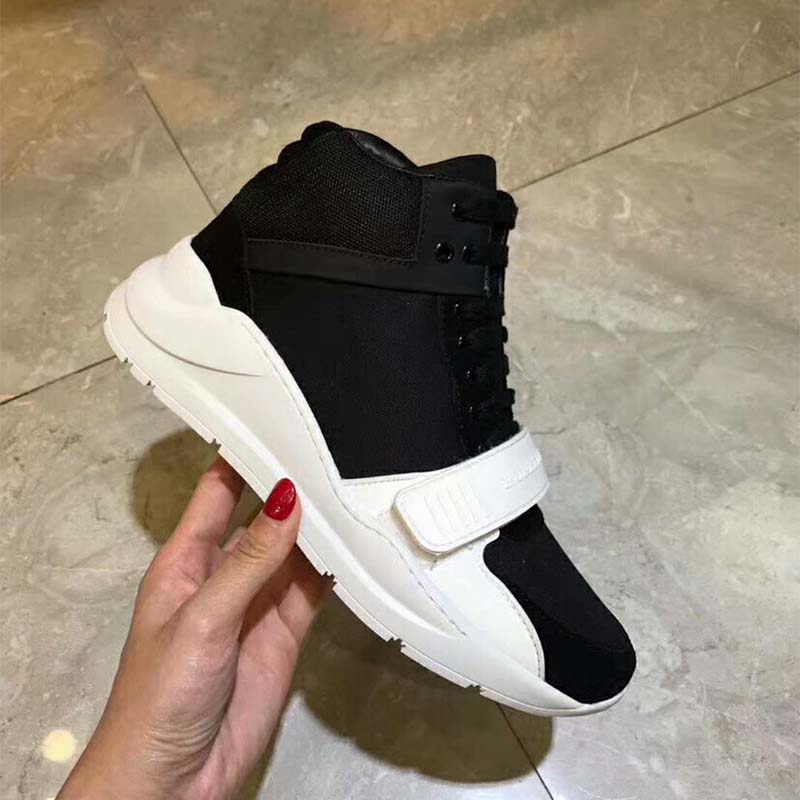 Burberry Unisex Shoes Suede and Neoprene High-Top Sneakers-Black - image 6