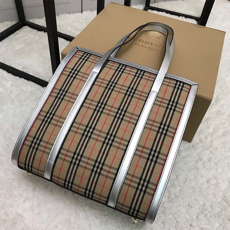 Burberry Unisex The Small 1983 Check Link Tote Bag - image 4