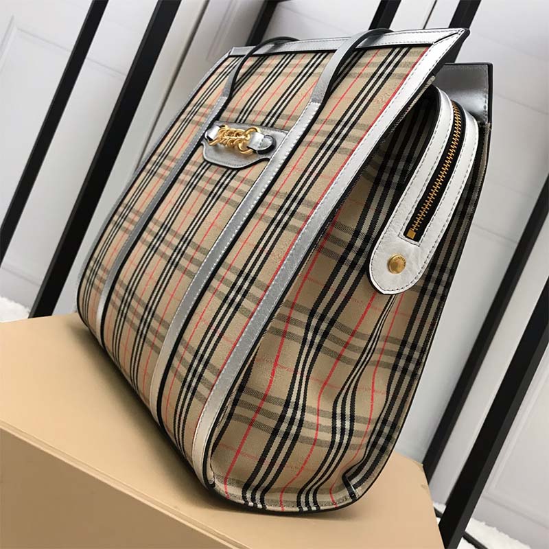 Burberry Unisex The Small 1983 Check Link Tote Bag - image 5