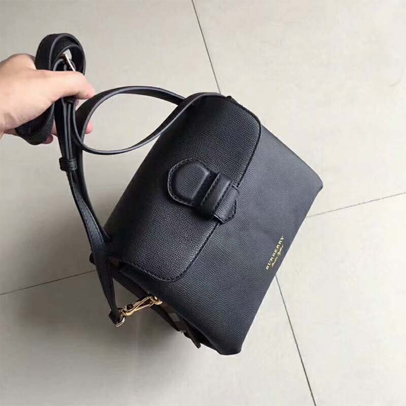 Burberry Women Medium Grainy Leather House Check Tote Bag-Black - image 4