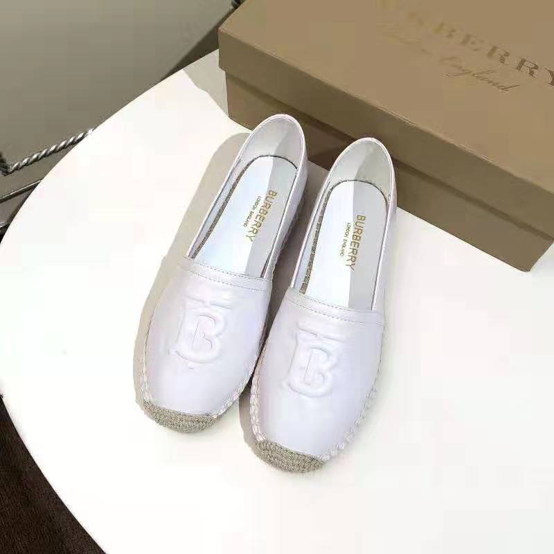 Burberry Women Shoes Monogram Motif Lambskin Espadrilles-White - image 4