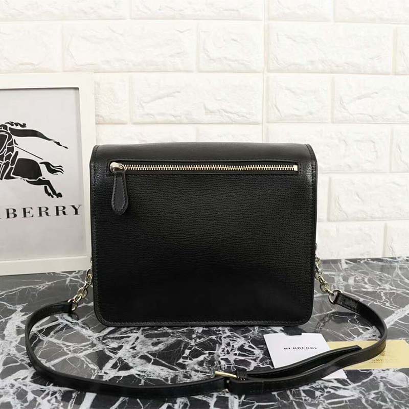 Burberry Women Small Leather Crossbody Bag-Black - image 4