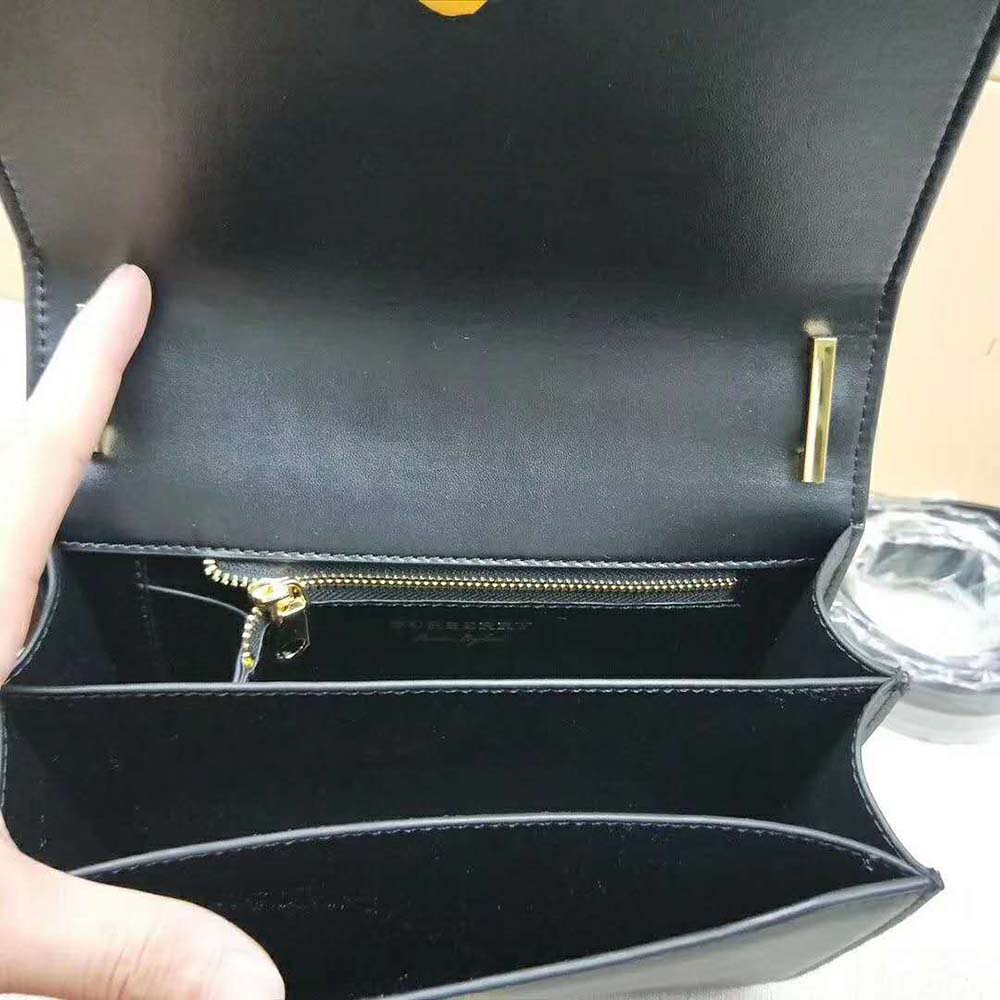 Burberry Women Small Leather TB Bag-Black - image 9