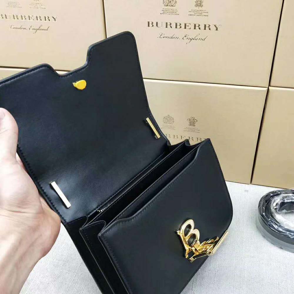 Burberry Women Small Leather TB Bag-Black - image 4