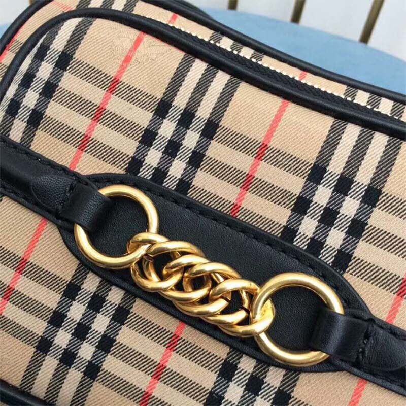 Burberry Women The 1983 Check Link Camera Bag-Black - image 7