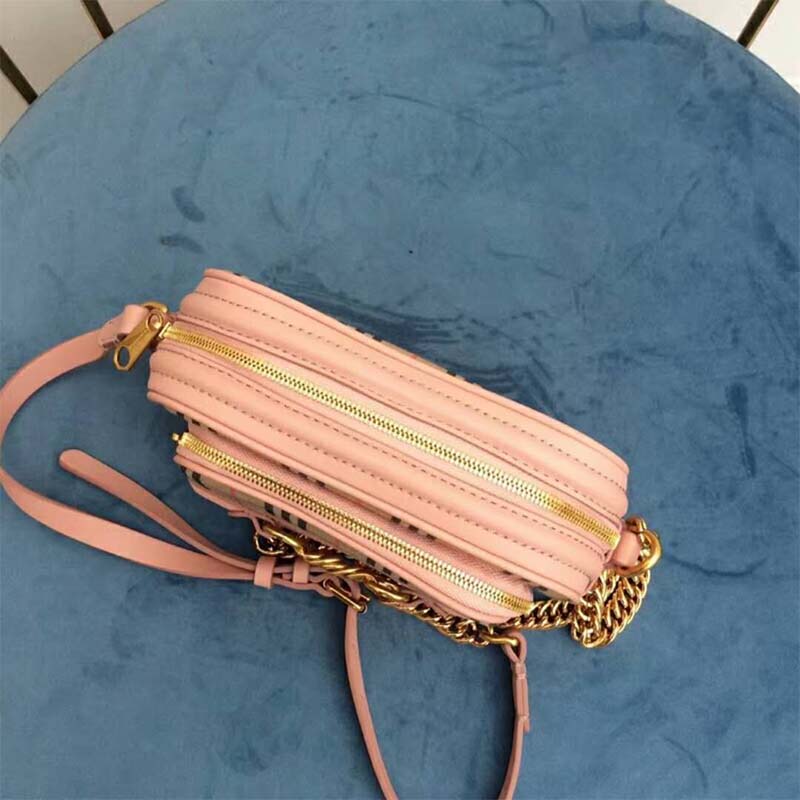 Burberry Women The 1983 Check Link Camera Bag-Pink - image 7