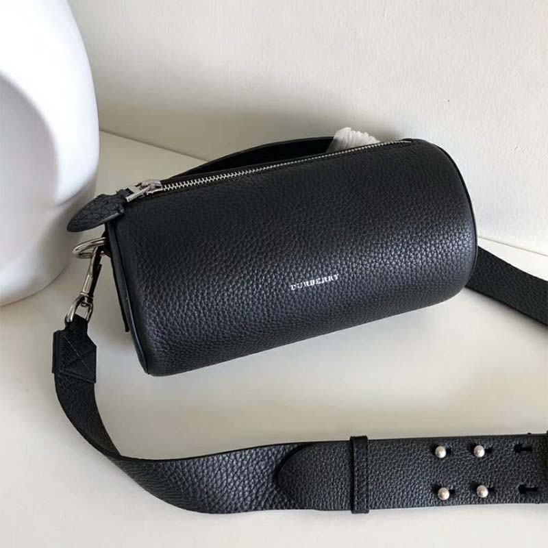 Burberry Women The Leather Barrel Bag-Black - image 4