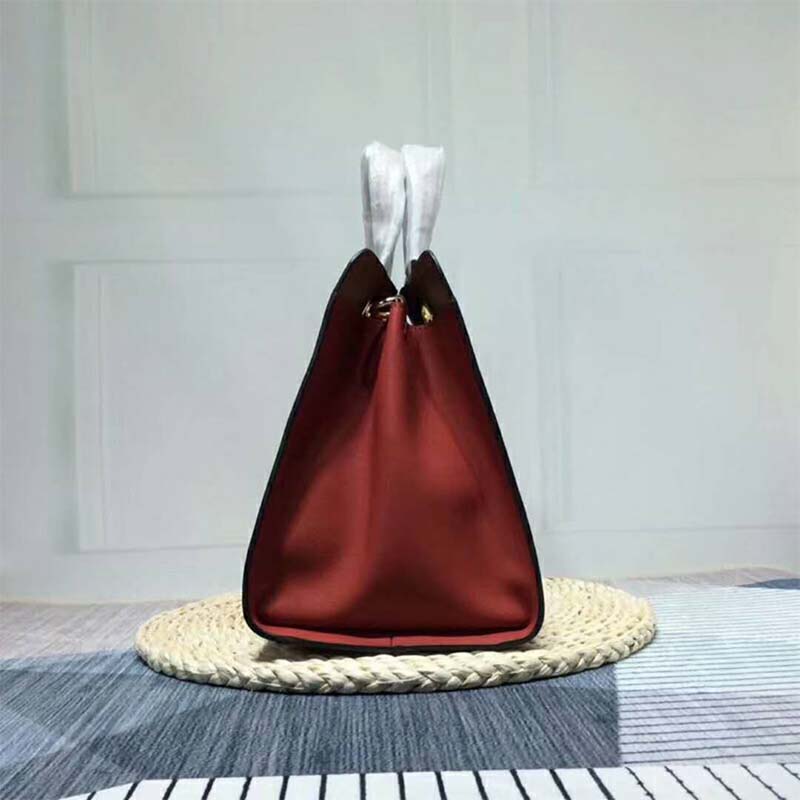 Burberry Women The Leather Crest Grommet Detail Tote-Red - image 5