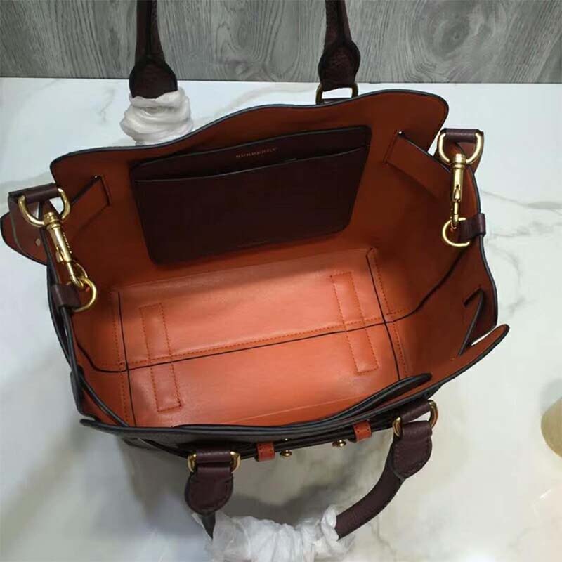 Burberry Women The Medium Leather Belt Bag-Maroon - image 6