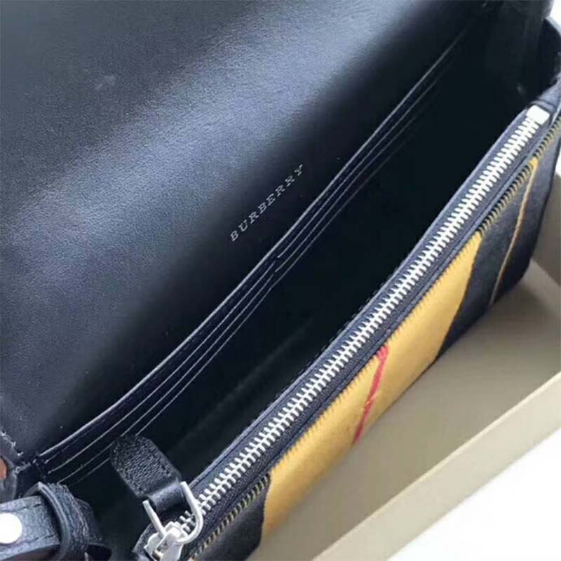 Burberry Women Vintage Check and Leather Wallet with Detachable Strap - image 7