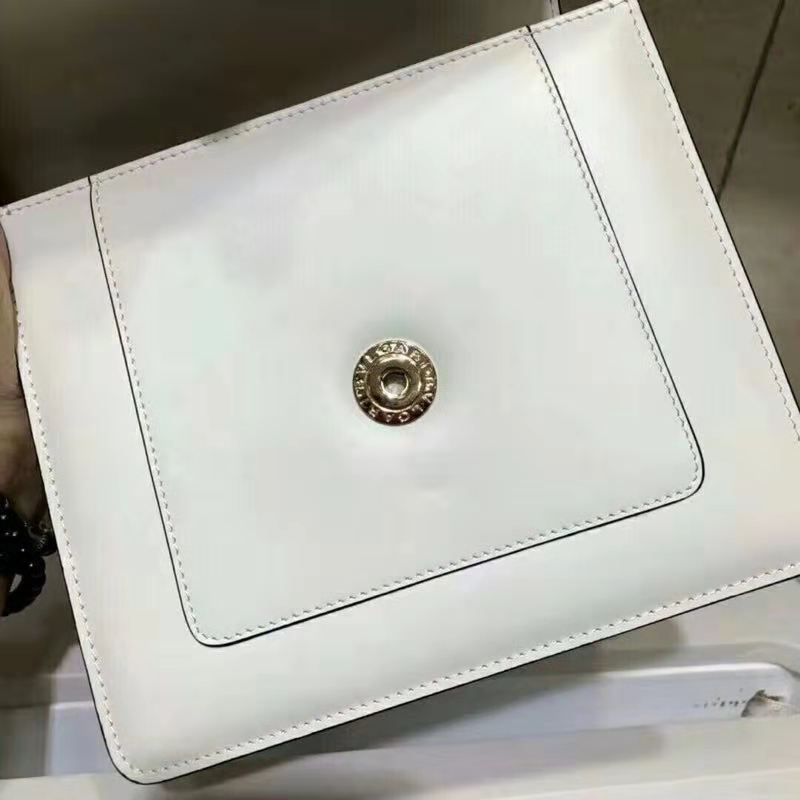 Bvlgari Serpenti Forever Medium Flap Cover Handle Bag Calfskin-White - image 6
