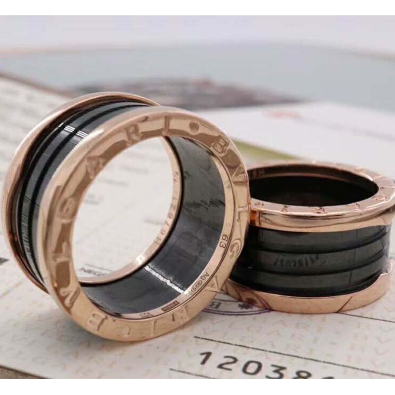Bvlgari Women B.zero1 Four-Band Ring Two 18 KT Rose - image 5