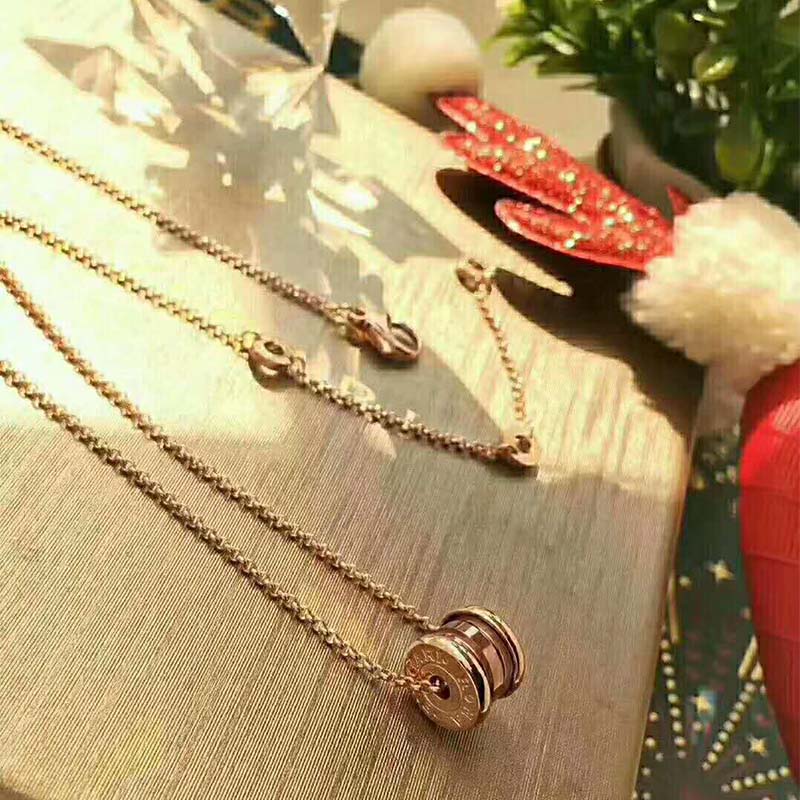 Bvlgari Women B.zero1 Necklace 18 KT Rose Gold Chain Pendant - image 5