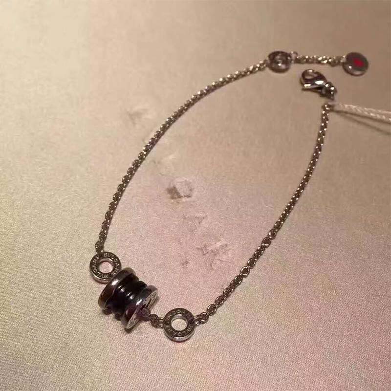 Side view of Bvlgari Women B.zero1 Soft Bracelet showing soft flexible design