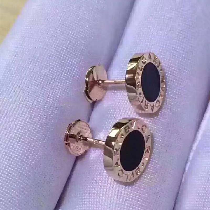 Side angle showing push-back closure of Bvlgari Women Bvlgari stud earring