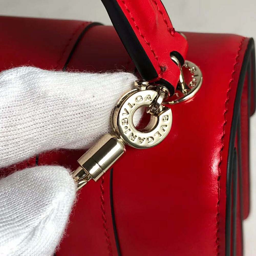 Bvlgari Women Bvlgari Women Serpenti Forever Flap Cover Bag-Red - image 9
