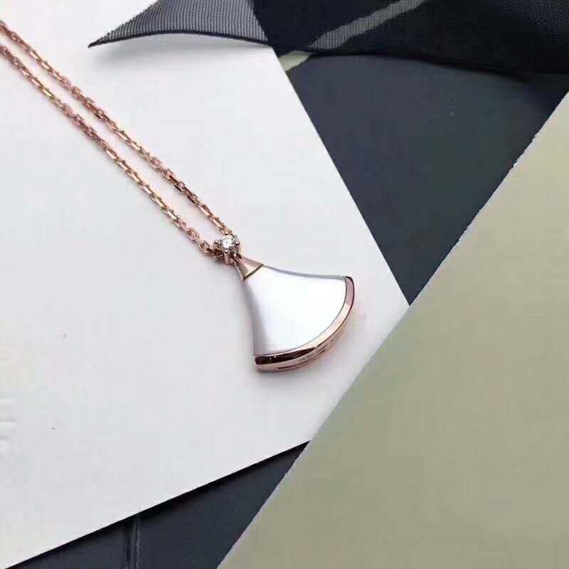 Full length of Bvlgari Women Divas’ Dream Necklace displayed on black background