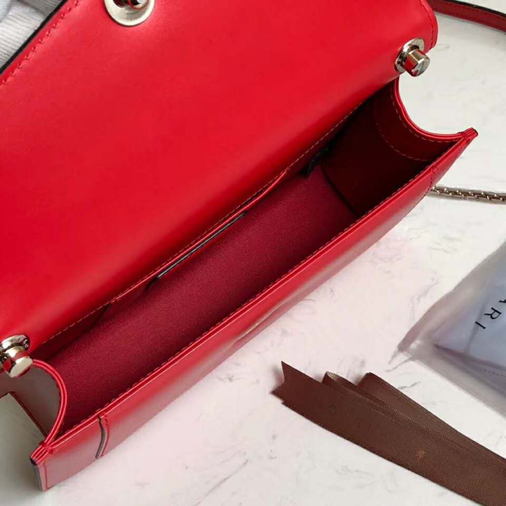Bvlgari Women Flap Cover Bag Serpenti Forever in Red Calf - image 5