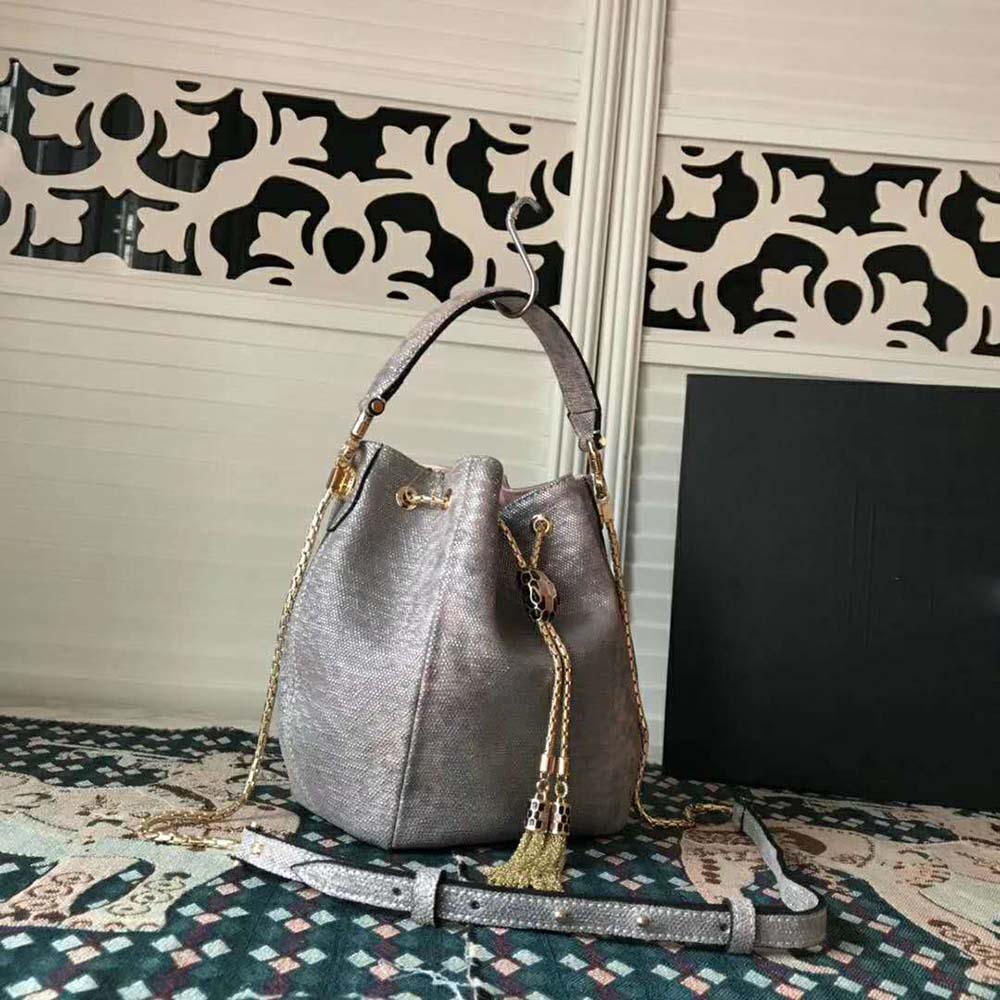 Bvlgari Women Serpenti Forever Bucket-Silver - image 4