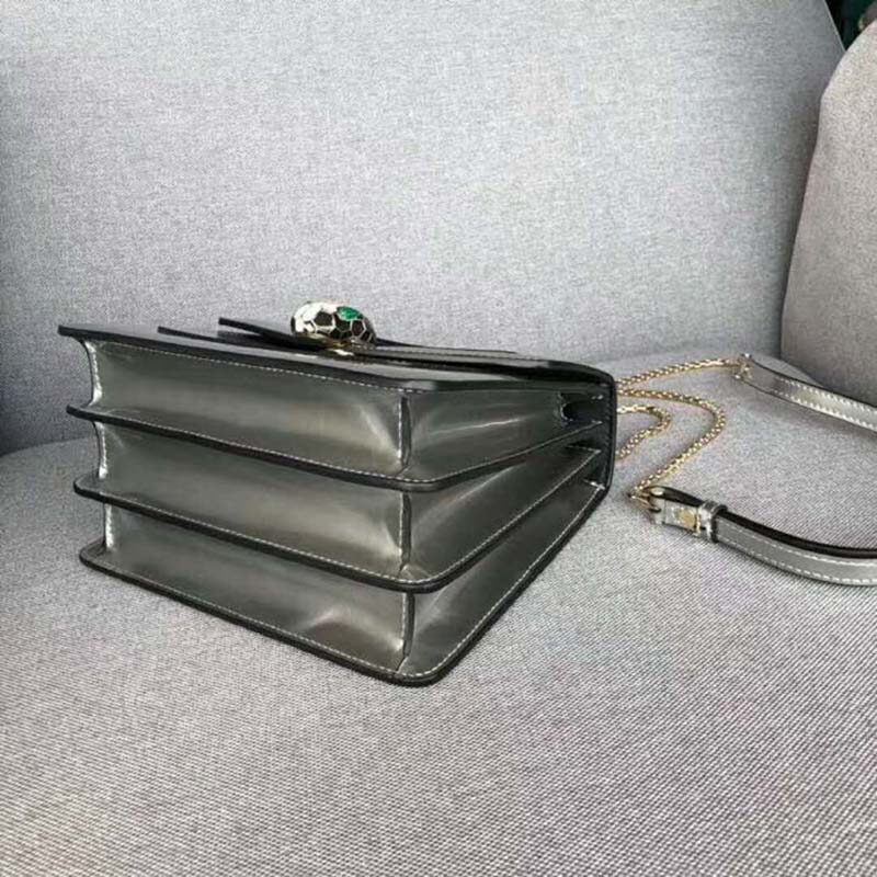 Bvlgari Women Serpenti Forever Medium Flap Cover Bag in Silver - image 4