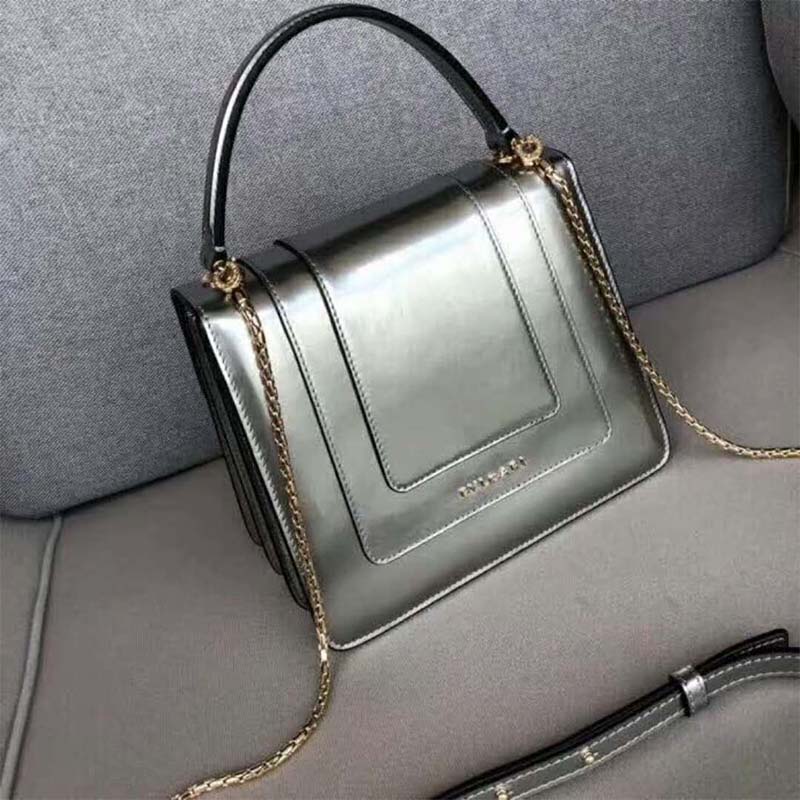 Bvlgari Women Serpenti Forever Medium Flap Cover Bag in Silver - image 5