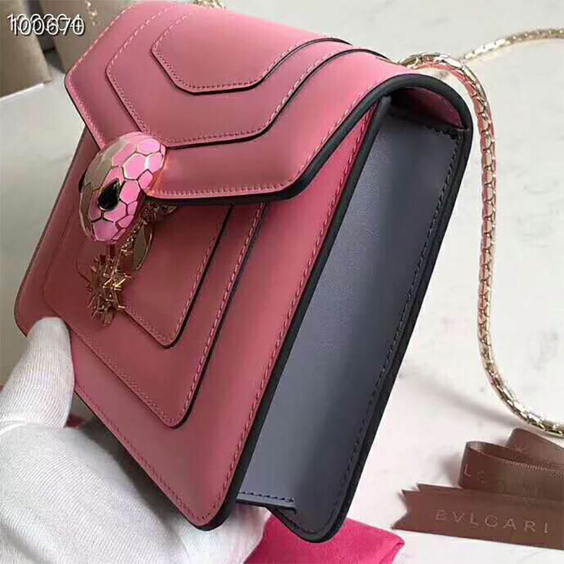 Side angle showing compact silhouette of Bvlgari Women Serpenti Forever