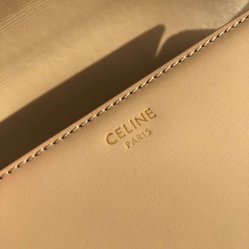 Celine Lady Medium Triomphe Bag in Shiny Calfskin-Sandy - image 7