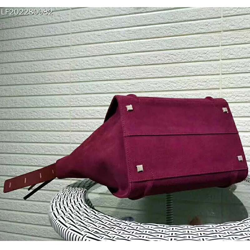 Celine Medium Luggage Phantom Bag in Baby Calfskin Leather-Maroon - image 6