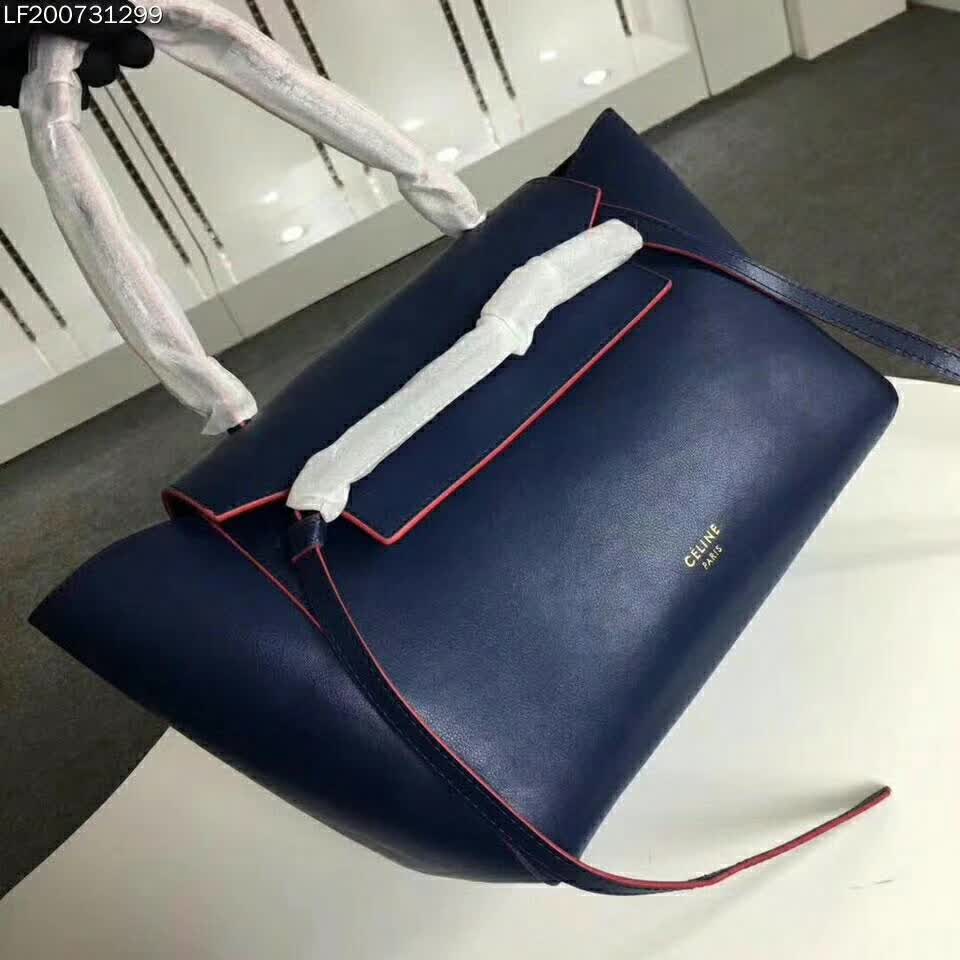 Celine Small Belt Bag in Smooth Calfskin Leather-Navy Blue - image 4