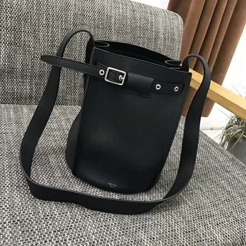 Close-up of gold-tone hardware on Celine Women Big Bag Bucket