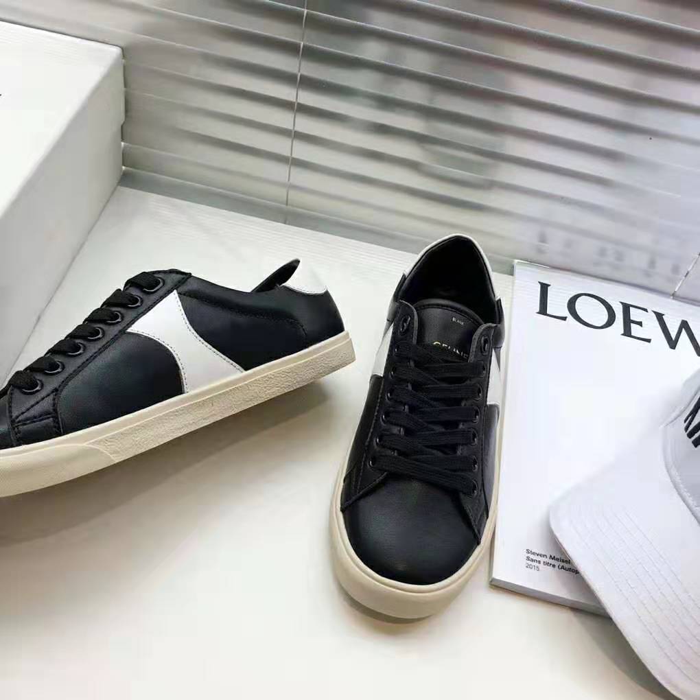 Celine Women Celine Triomphe Low Lace Up Sneaker Calfskin-Black - image 7