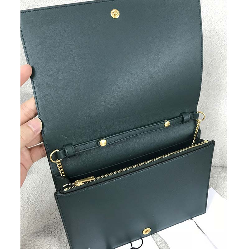 Celine Women Frame Evening Clutch on Chain in Bicolour Smooth Lambskin - image 5