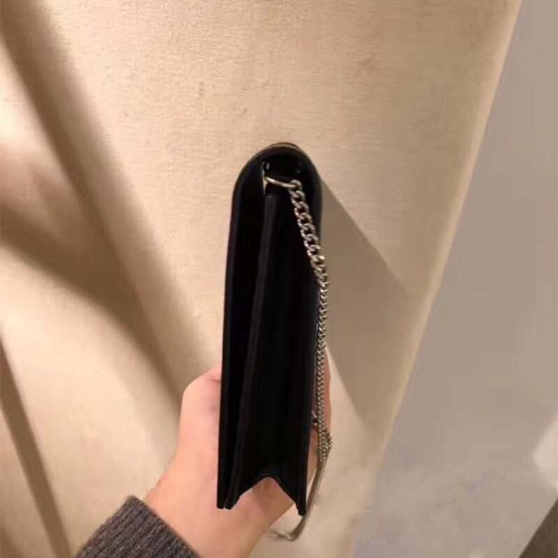 Celine Women Frame Evening Clutch on Chain in Lizard-Black - image 4
