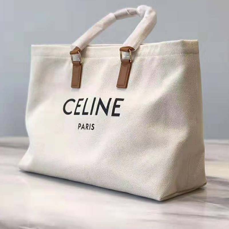 Side profile showing the spacious interior of the Celine Horizontal Cabas