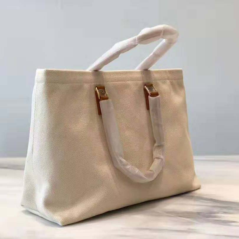 Celine Women Horizontal Cabas Celine in Canvas with Print-White - image 6